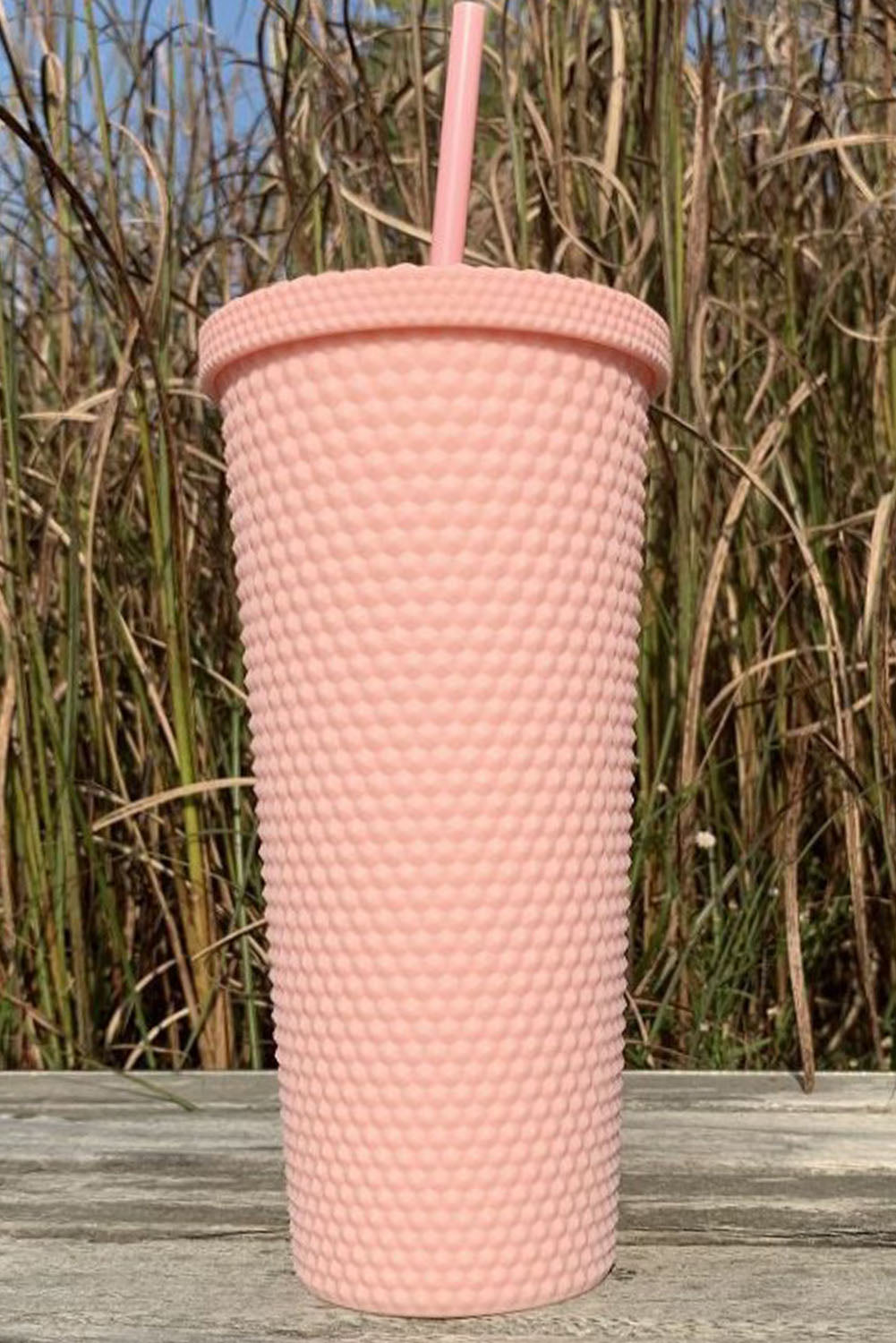 Black Reusable Matte Plastic Tumbler Cup