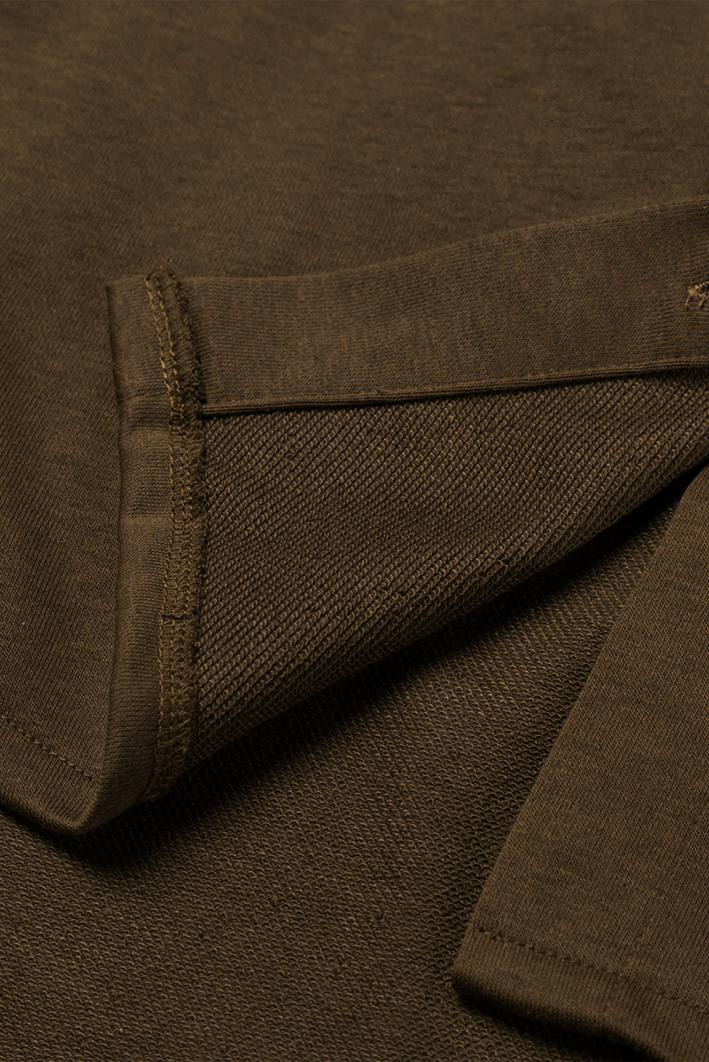 Blackish Green Button Up Contrast Knitted Sleeves Hooded Jacket