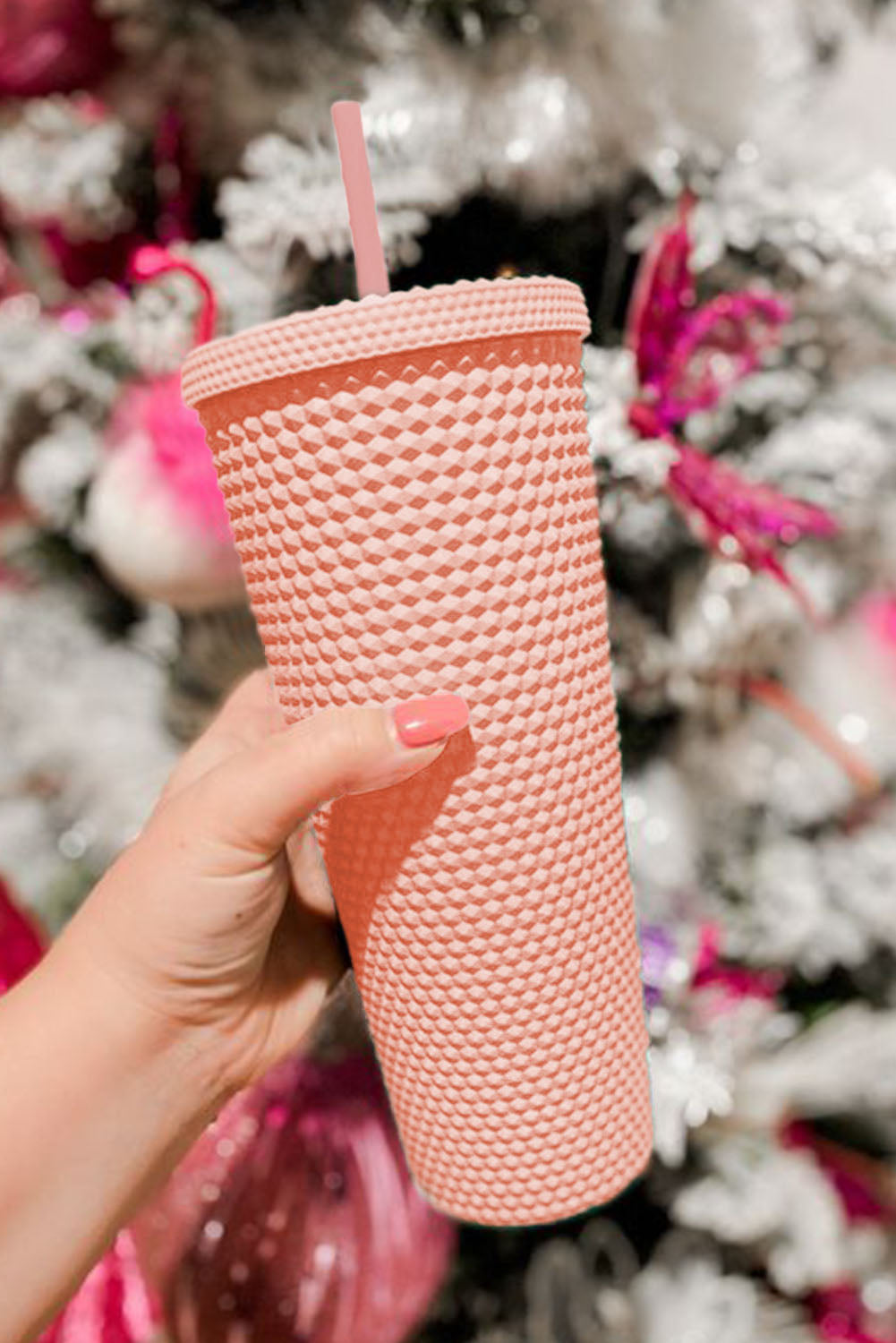 Black Reusable Matte Plastic Tumbler Cup
