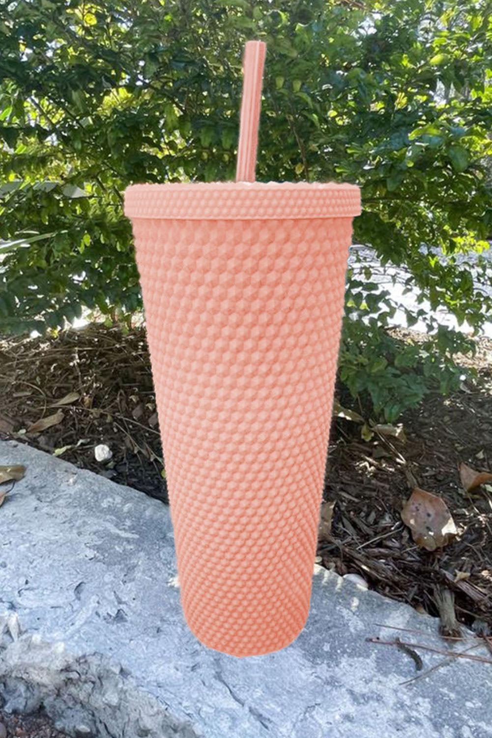 Black Reusable Matte Plastic Tumbler Cup