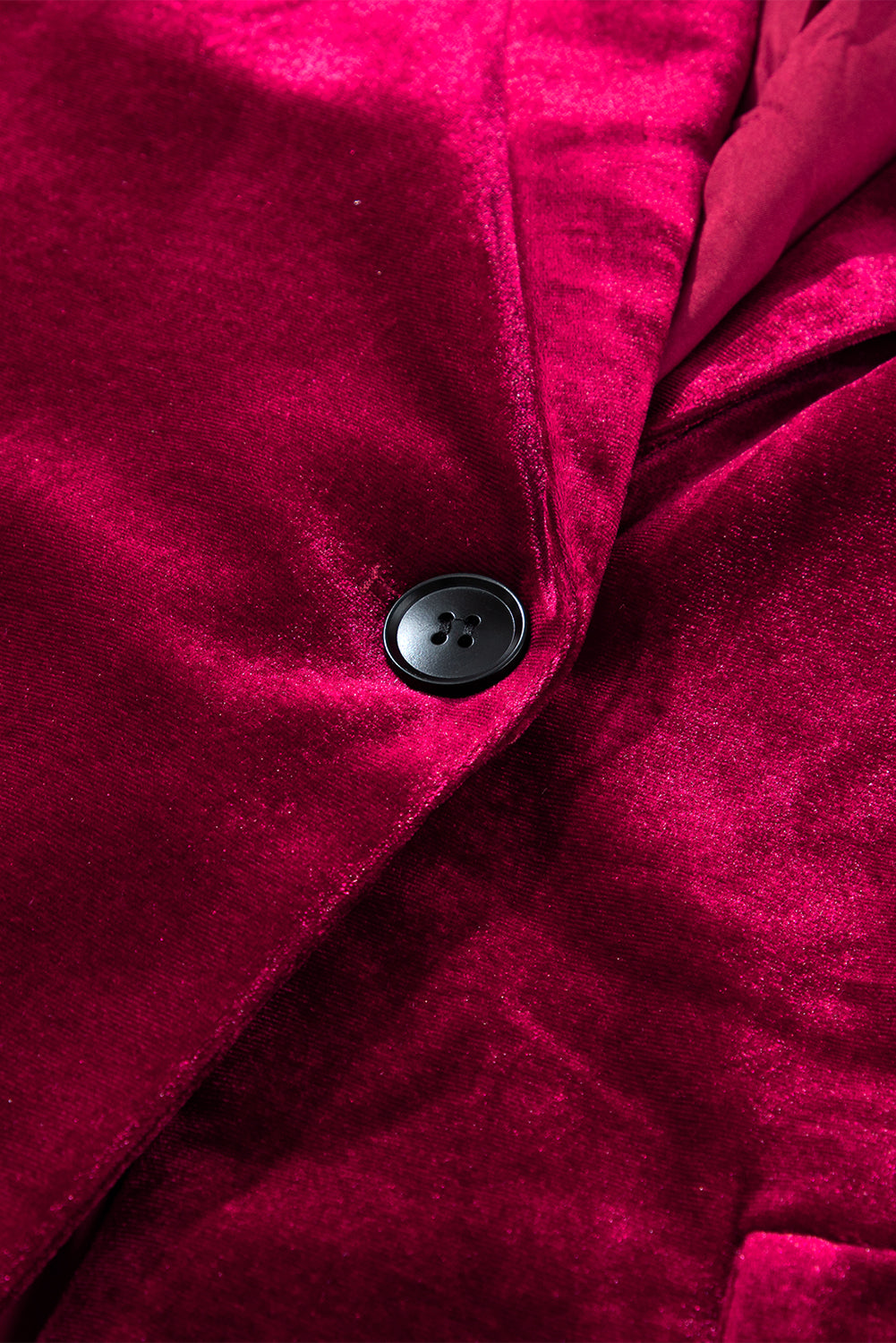 Rose Casual Pocketed Velvet Blazer