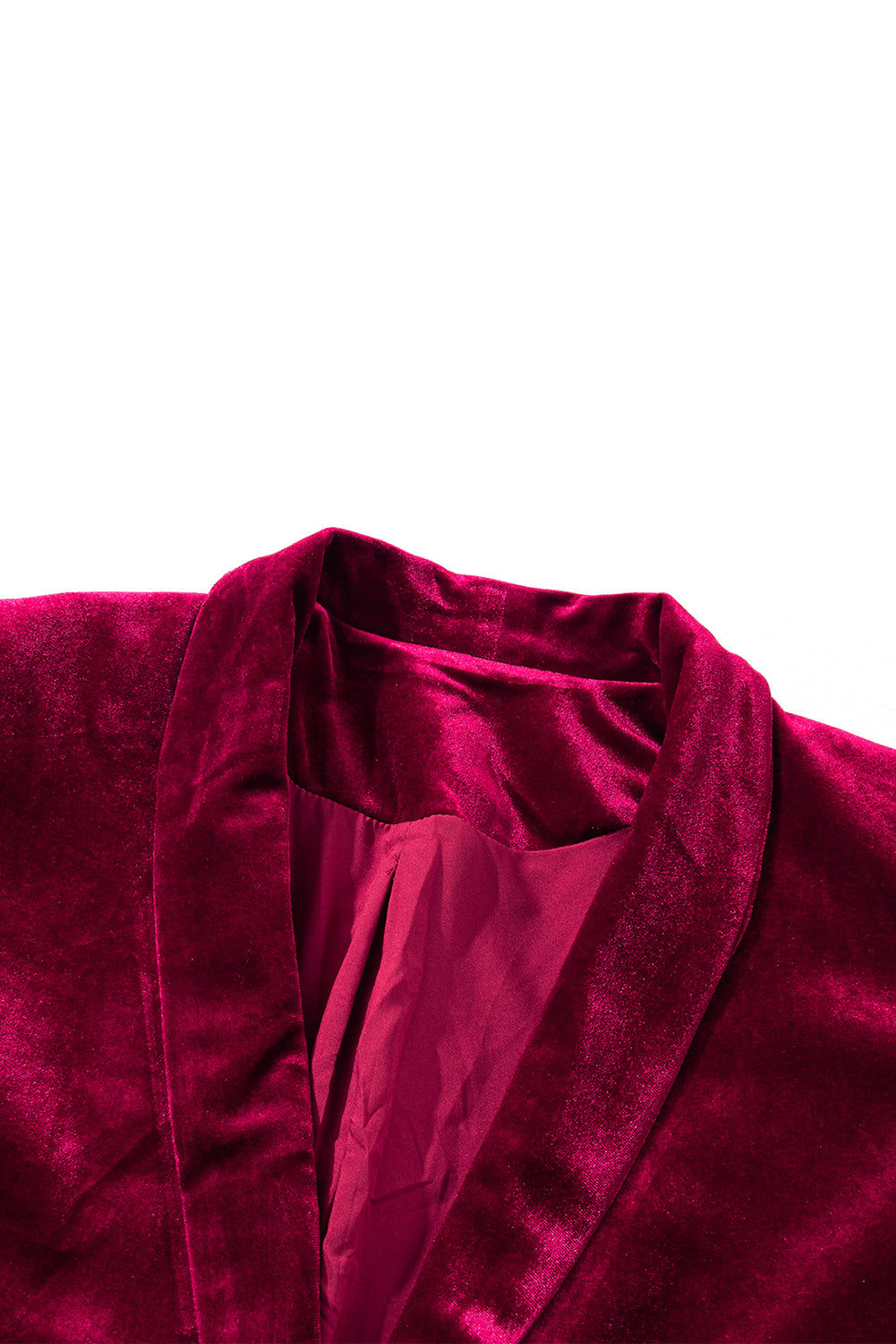 Rose Casual Pocketed Velvet Blazer